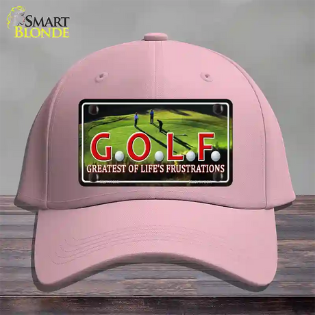 GOLF Novelty License Plate Hat Cotton / Pink