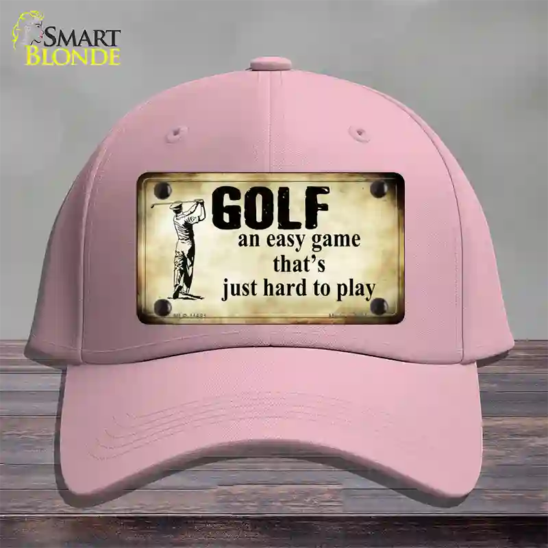 Golf An Easy Game Novelty License Plate Hat Cotton / Pink