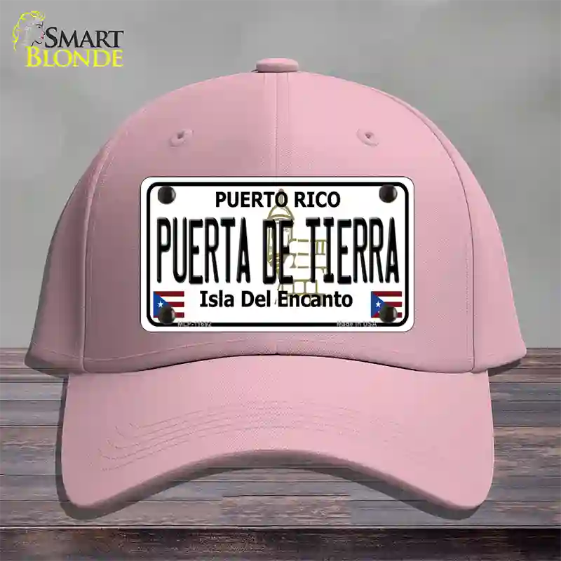 Puerta De Tierra Puerto Rico Novelty License Plate Hat Cotton / Pink