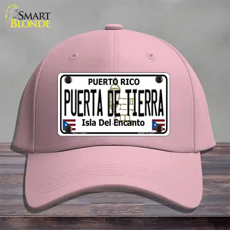 Puerta De Tierra Puerto Rico Novelty License Plate Hat Cotton / Pink