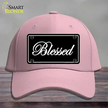 Blessed Black Novelty License Plate Hat Cotton / Pink