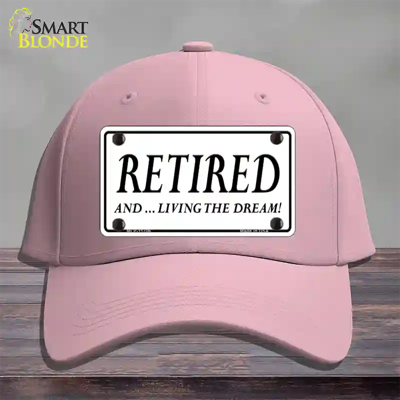 Retired And Living The Dream Novelty License Plate Hat Cotton / Pink