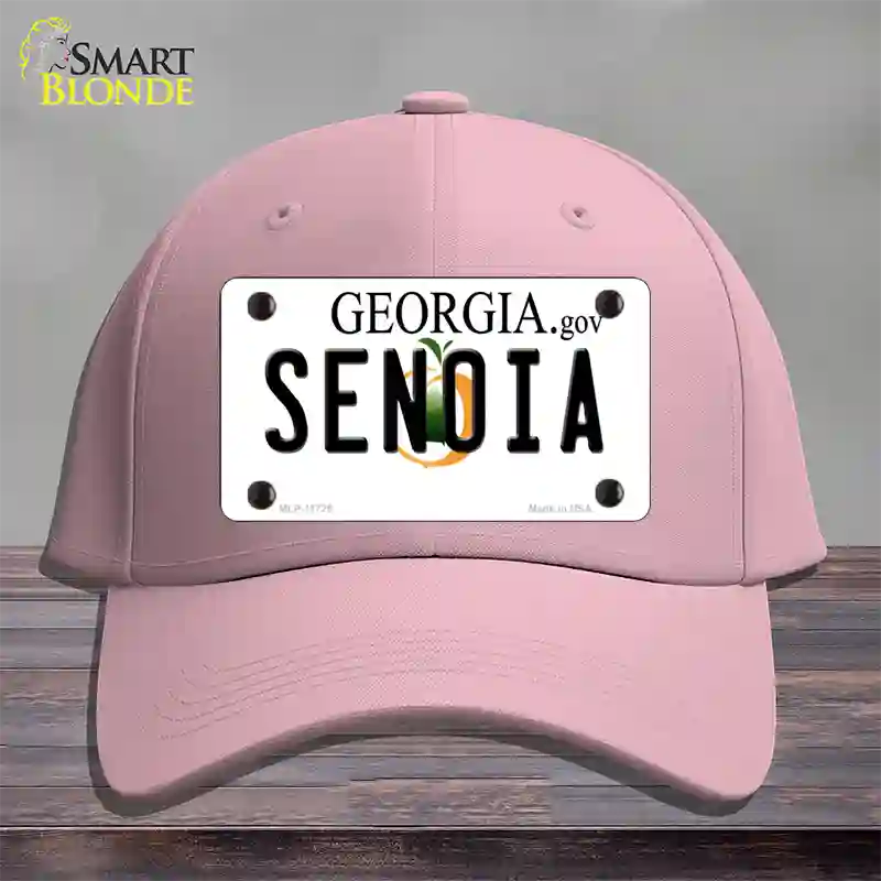 Senoia Georgia State Novelty License Plate Hat Cotton / Pink