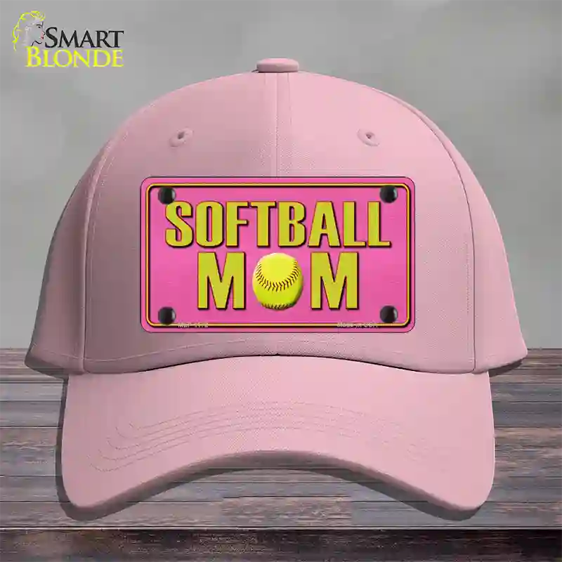 Softball Mom Novelty License Plate Hat Cotton / Pink