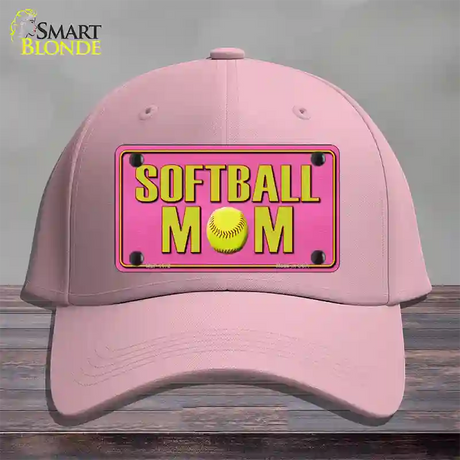 Softball Mom Novelty License Plate Hat Cotton / Pink