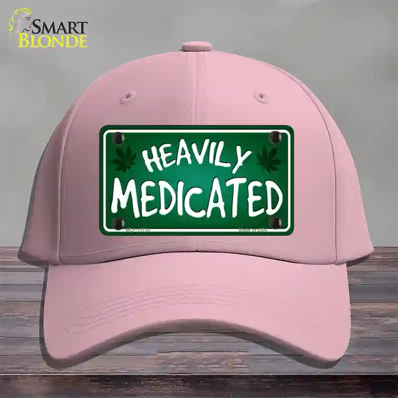 Heavily Medicated Novelty License Plate Hat Cotton / Pink