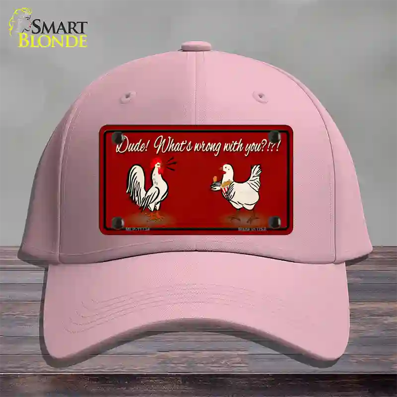 Dude Whats Wrong With You Novelty License Plate Hat Cotton / Pink