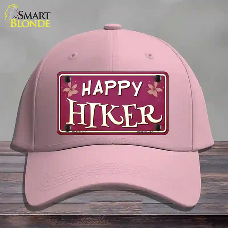 Happy Hiker Novelty License Plate Hat Cotton / Pink