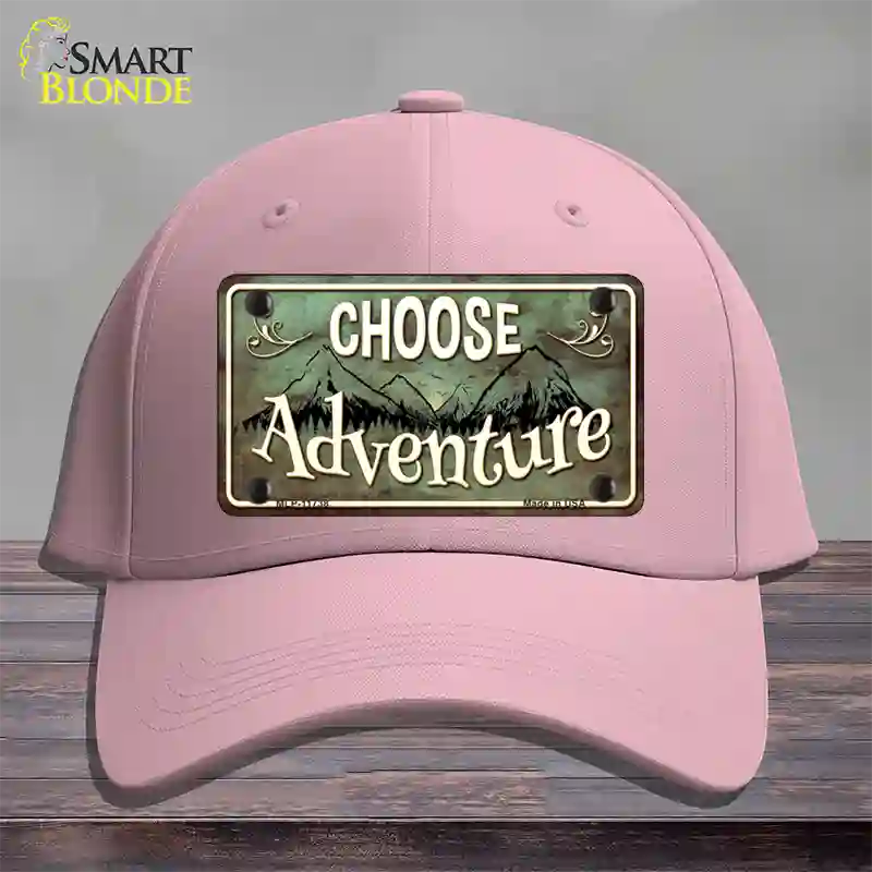 Choose Adventure Novelty License Plate Hat Cotton / Pink