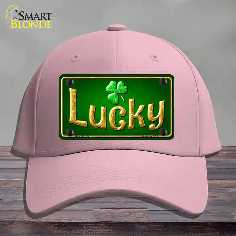 Lucky Irish Novelty License Plate Hat Cotton / Pink