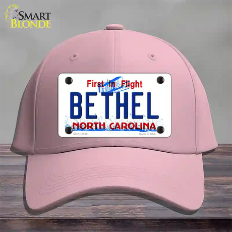 Bethel North Carolina State Novelty License Plate Hat Cotton / Pink