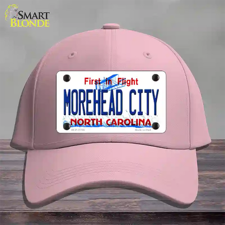 Morehead City North Carolina State Novelty License Plate Hat Cotton / Pink