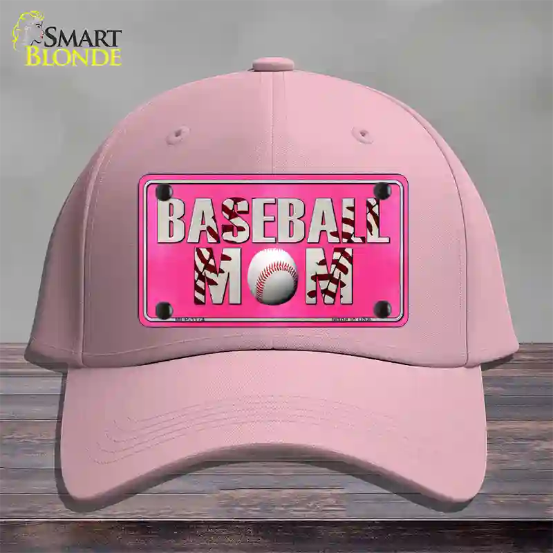 Baseball Mom Novelty License Plate Hat Cotton / Pink