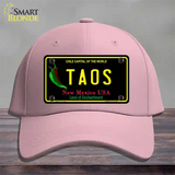 Taos New Mexico Black State Novelty License Plate Hat Cotton / Pink