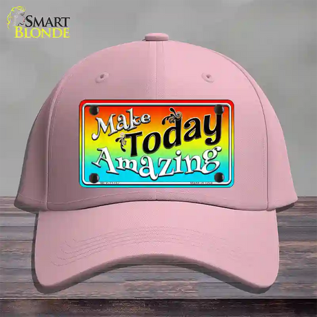 Make Today Amazing Novelty License Plate Hat Cotton / Pink