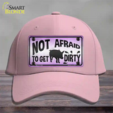 Not Afraid to Get Dirty Novelty License Plate Hat Cotton / Pink