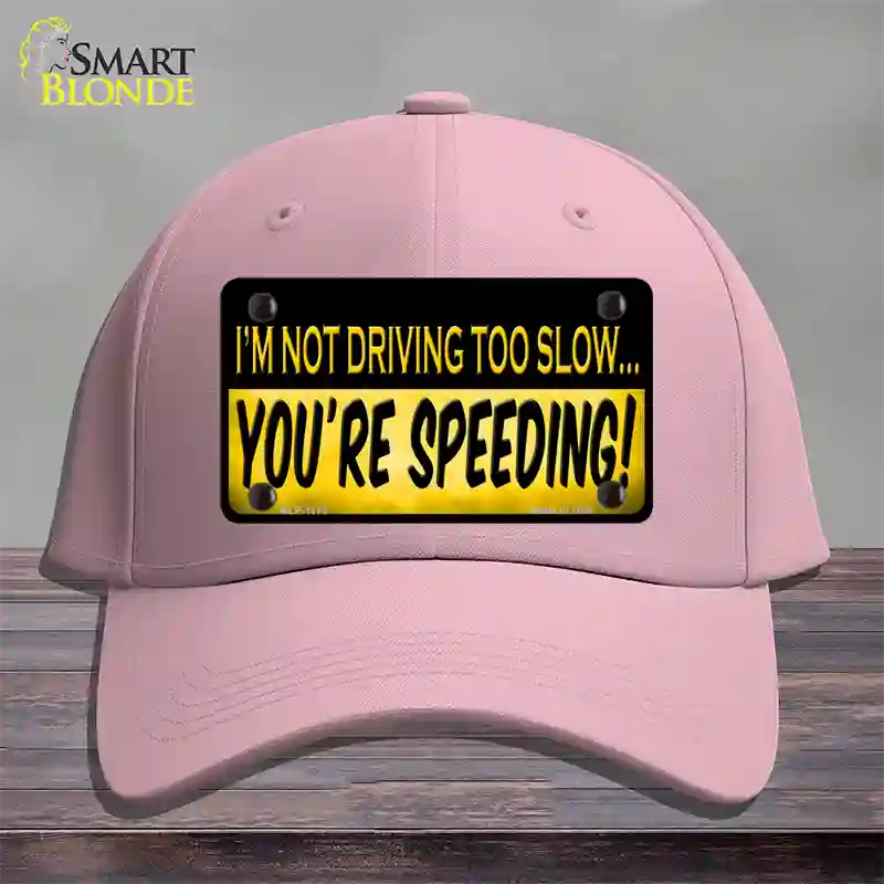 Youre Speeding Novelty License Plate Hat Cotton / Pink