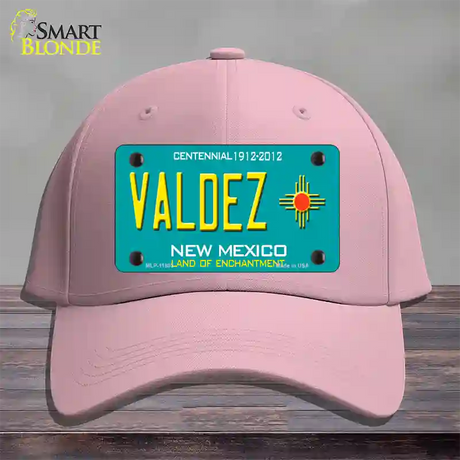 Valdez New Mexico Novelty License Plate Hat Cotton / Pink