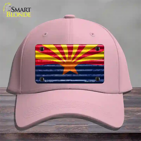 Arizona Flag Novelty License Plate Hat Cotton / Pink