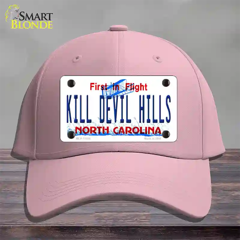 Kill Devil Hills North Carolina Novelty License Plate Hat Cotton / Pink