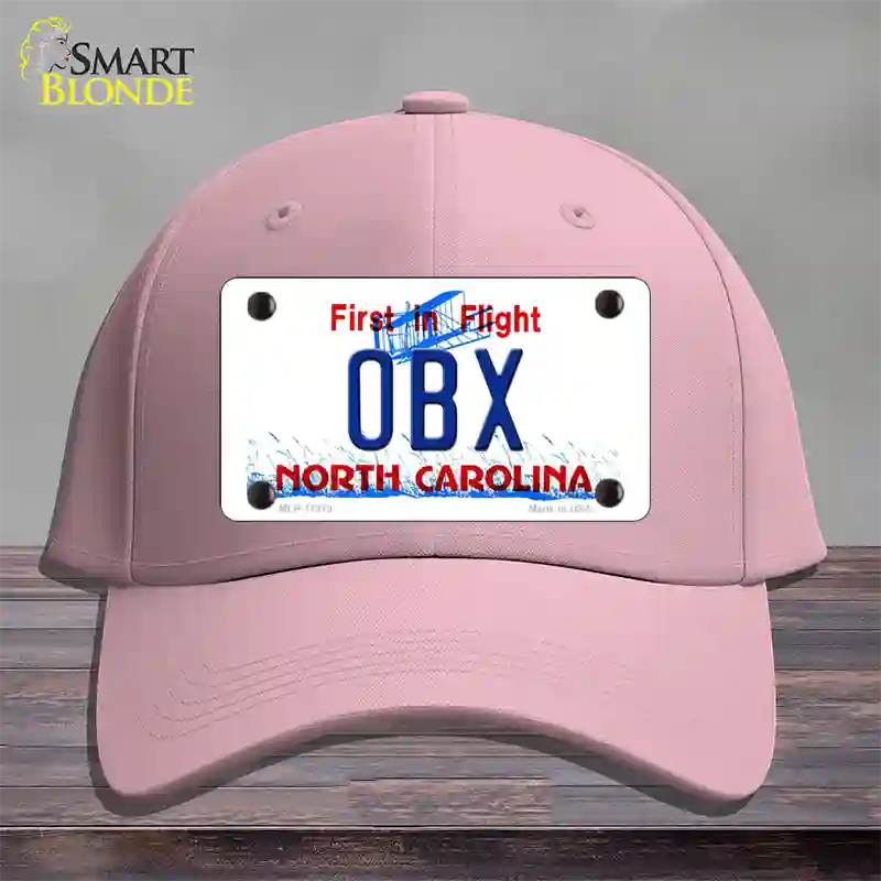 OBX North Carolina Novelty License Plate Hat Cotton / Pink