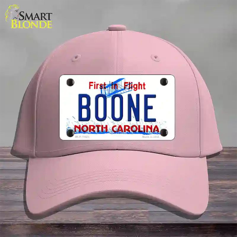 Boone North Carolina Novelty License Plate Hat Cotton / Pink