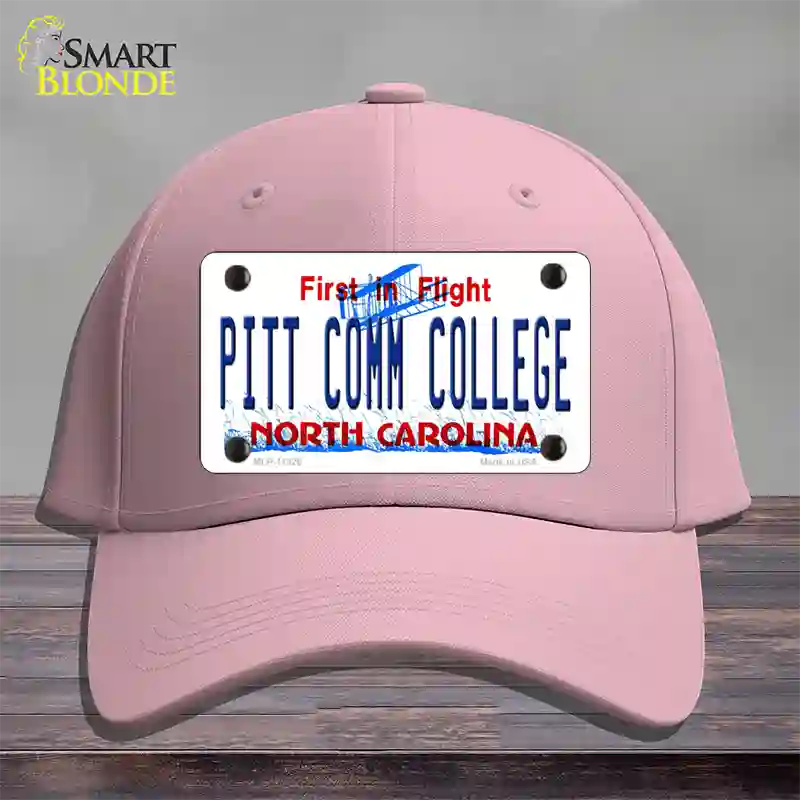 Pitt Comm College North Carolina Novelty License Plate Hat Cotton / Pink