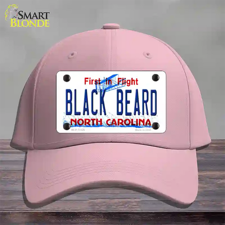 Black Beard North Carolina Novelty License Plate Hat Cotton / Pink