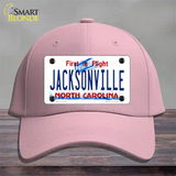 Jacksonville North Carolina Novelty License Plate Hat Cotton / Pink