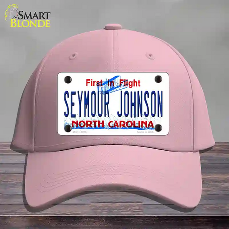 Seymour Johnson North Carolina Novelty License Plate Hat Cotton / Pink