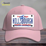 Hillsbourgh North Carolina Novelty License Plate Hat Cotton / Pink