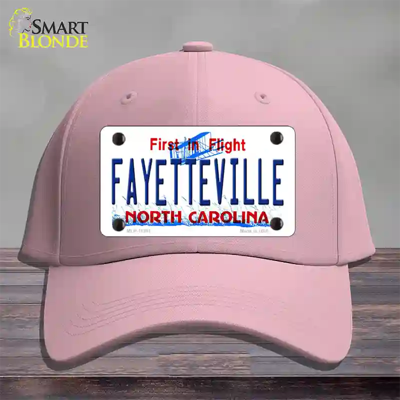 Fayetteville North Carolina Novelty License Plate Hat Cotton / Pink