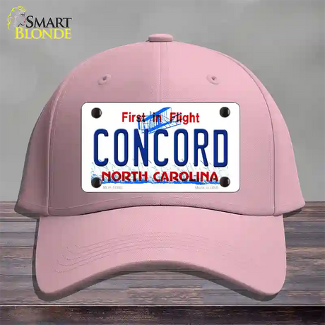 Concord North Carolina Novelty License Plate Hat Cotton / Pink