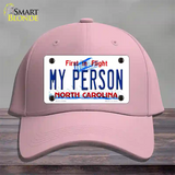 My Person North Carolina Novelty License Plate Hat Cotton / Pink