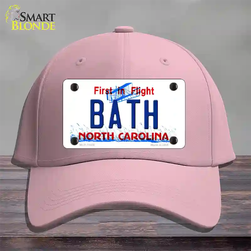 Bath North Carolina Novelty License Plate Hat Cotton / Pink