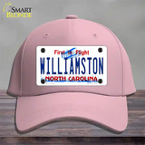 Williamston North Carolina Novelty License Plate Hat Cotton / Pink