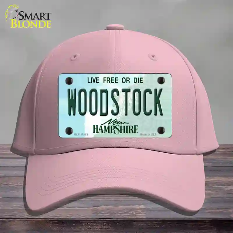 Woodstock New Hampshire Novelty License Plate Hat Cotton / Pink