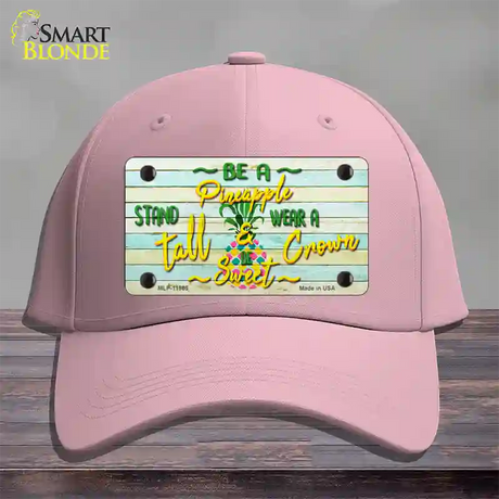 Be A Pineapple Novelty License Plate Hat Cotton / Pink