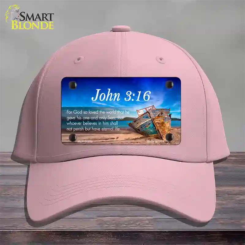 John 3 16 Beach Novelty License Plate Hat Cotton / Pink