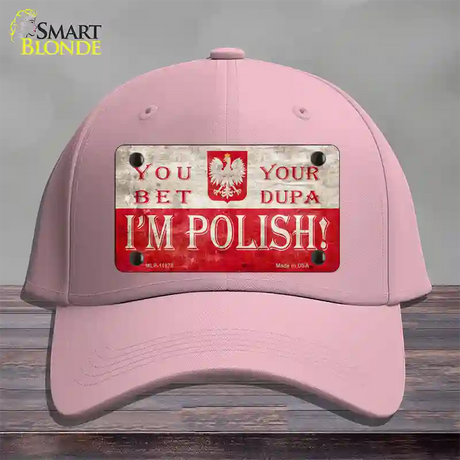 Im Polish Novelty License Plate Hat Cotton / Pink