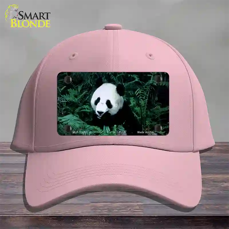 Panda Bear Novelty License Plate Hat Cotton / Pink