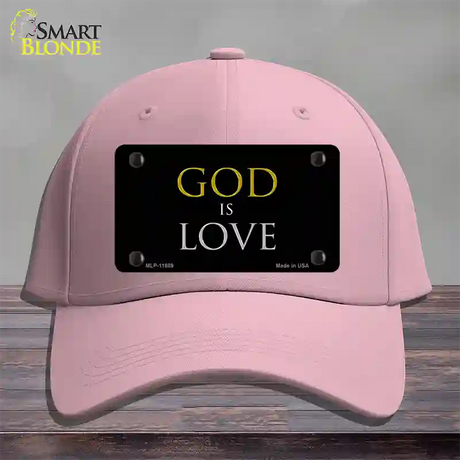 God Is Love Novelty License Plate Hat Cotton / Pink