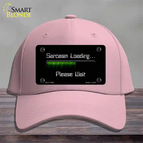 Sarcasm Loading Novelty License Plate Hat Cotton / Pink