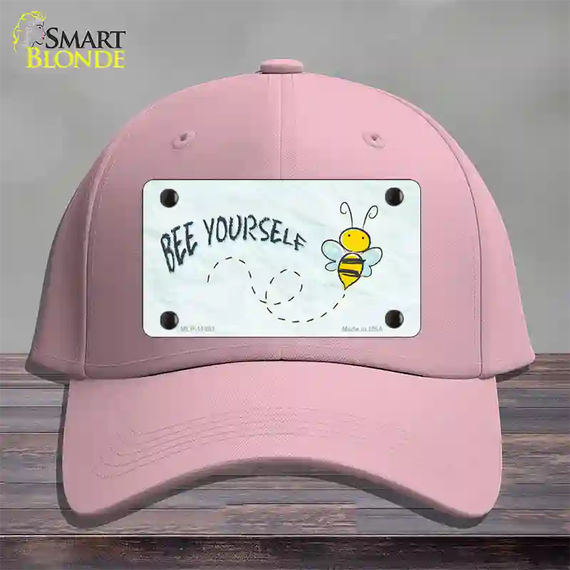 Bee Yourself Novelty License Plate Hat Cotton / Pink