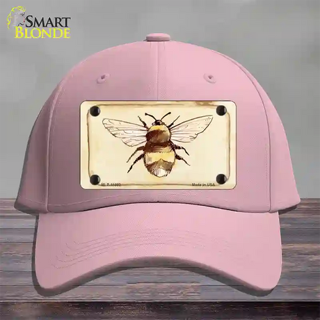 Bumble Bee Watercolor Novelty License Plate Hat Cotton / Pink