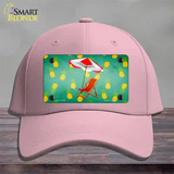 Chair and Umbrella Novelty License Plate Hat Cotton / Pink