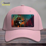 Monkey with Guitar Novelty License Plate Hat Cotton / Pink