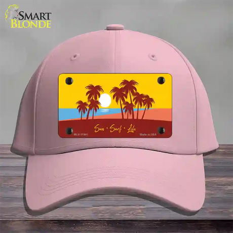 Sun Surf Life Novelty License Plate Hat Cotton / Pink