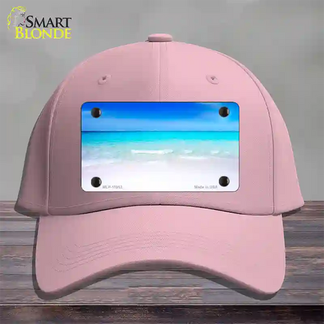 Beach Scene Novelty License Plate Hat Cotton / Pink