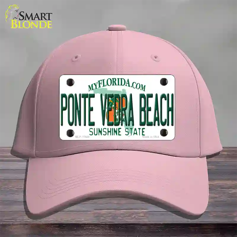 Florida Ponte Vedra Beach Novelty License Plate Hat Cotton / Pink